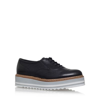 Carvela Black 'Lasting' mid heel lace up shoe